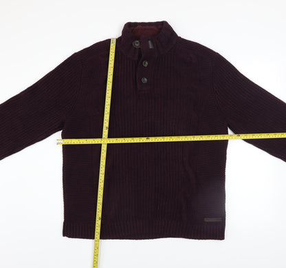 Mens UK Size XL Ted Baker Purple Henley Jumper