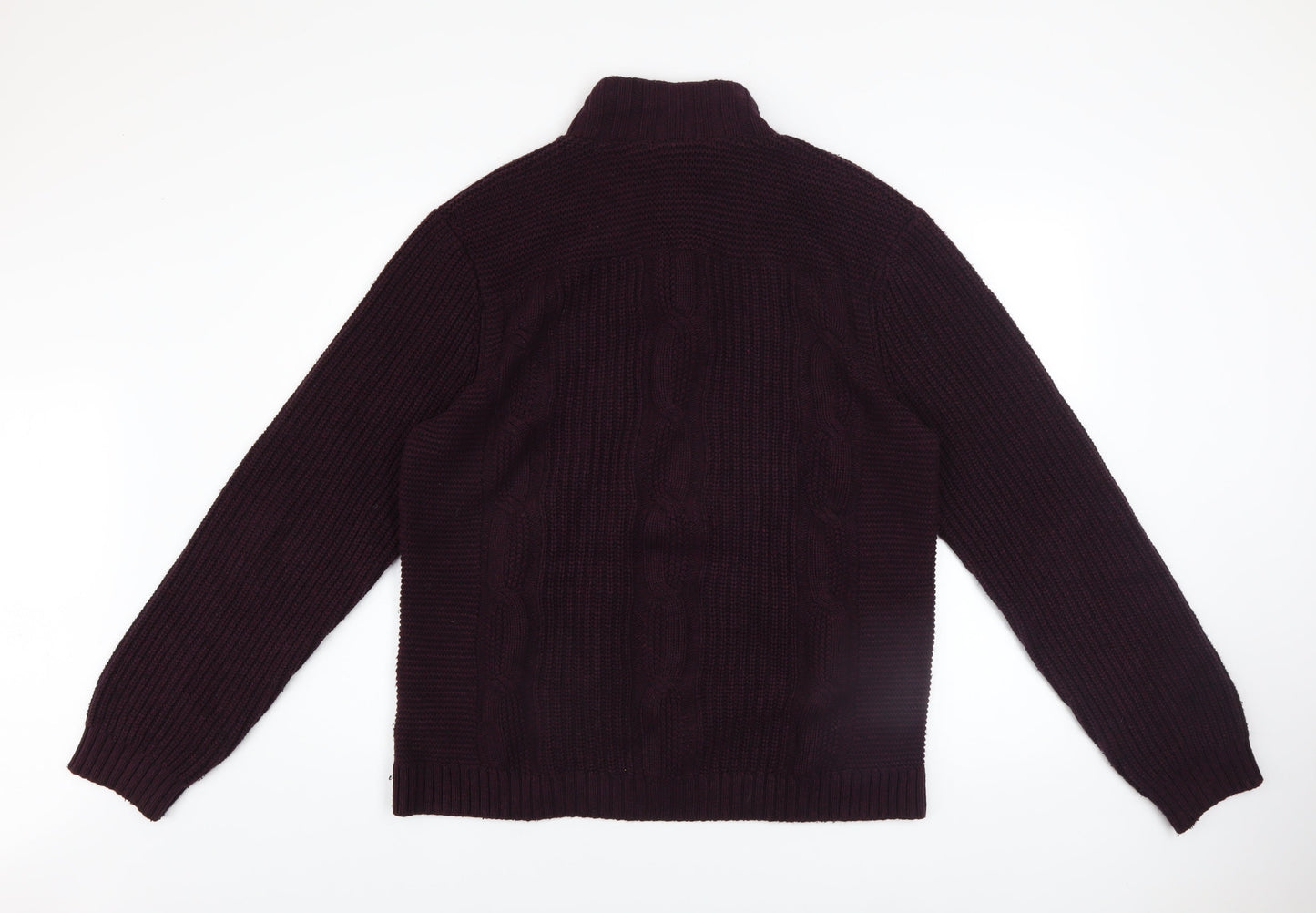 Mens UK Size XL Ted Baker Purple Henley Jumper