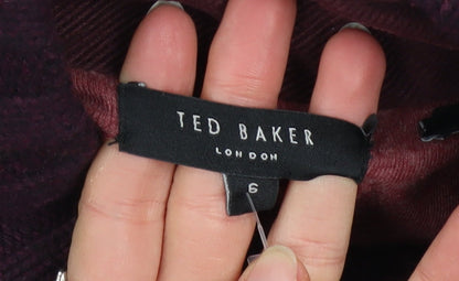 Mens UK Size XL Ted Baker Purple Henley Jumper