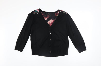 Womens UK Size 12 Star by Julien Macdonald Black Cardigan Jumper