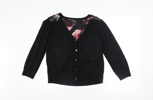 Womens UK Size 12 Star by Julien Macdonald Black Cardigan Jumper