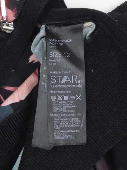 Womens UK Size 12 Star by Julien Macdonald Black Cardigan Jumper