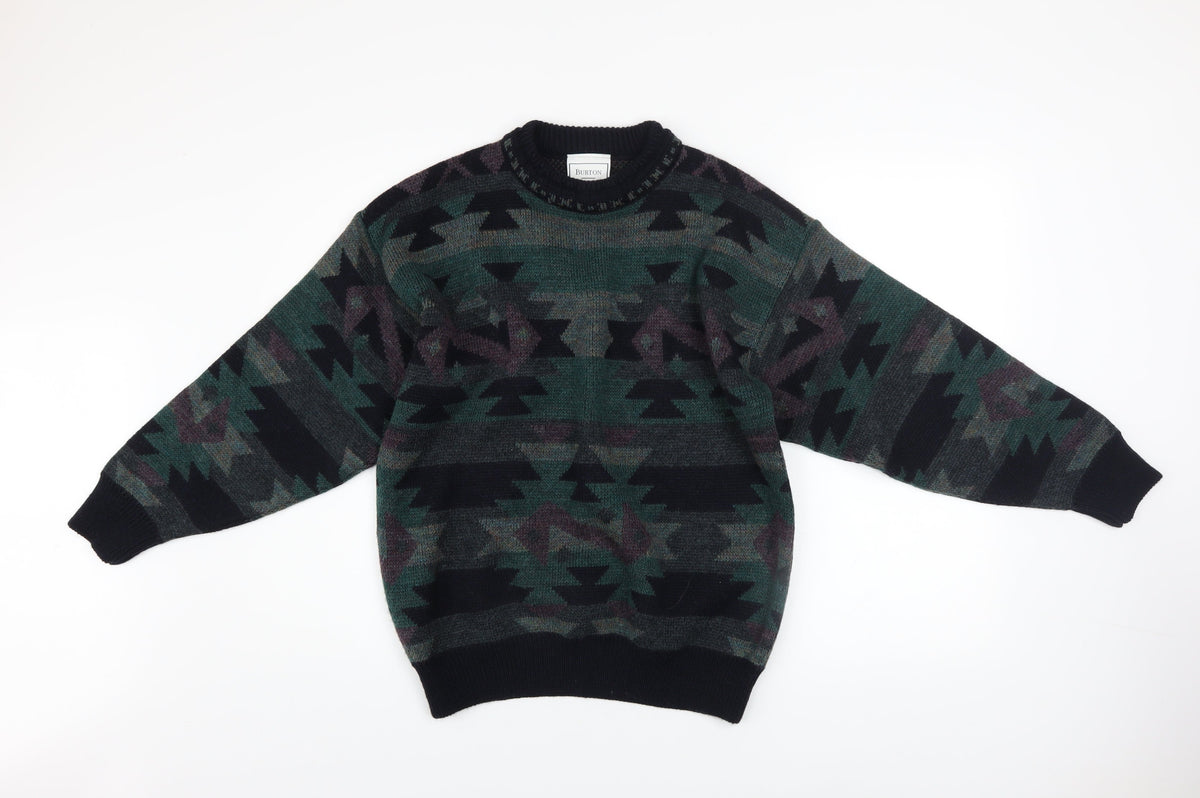 Mens UK Size M Burton Multicoloured Pullover Jumper