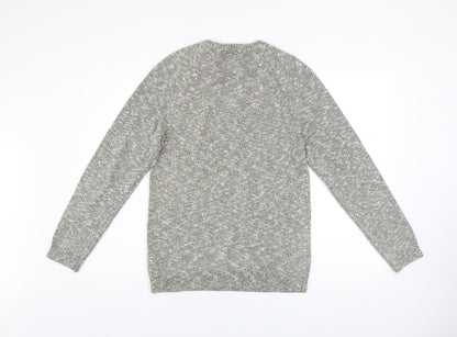 Mens UK Size S Marks and Spencer Grey Pullover Jumper
