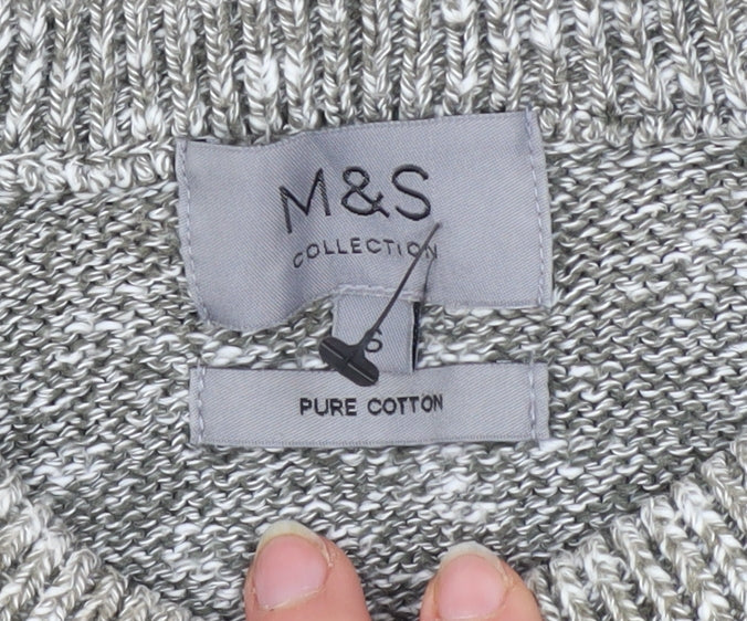 Mens UK Size S Marks and Spencer Grey Pullover Jumper