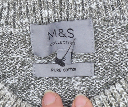 Mens UK Size S Marks and Spencer Grey Pullover Jumper