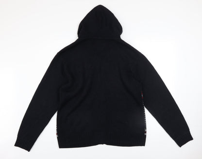 Mens UK Size L Denim Co Black Cardigan Jumper