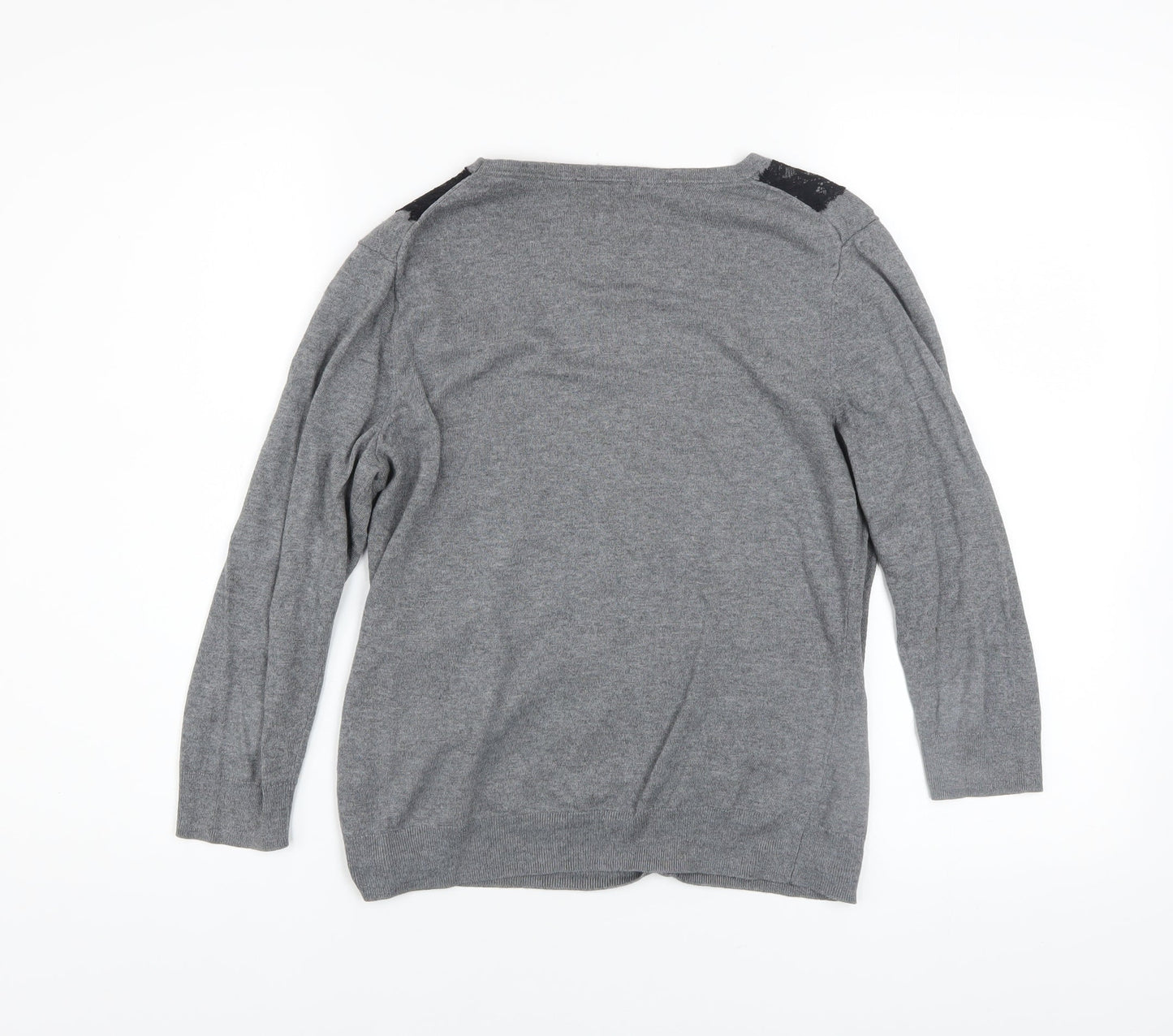 Womens UK Size 8 H&M Grey Cardigan Jumper