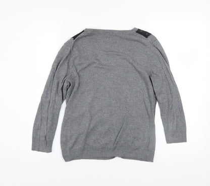 Womens UK Size 8 H&M Grey Cardigan Jumper
