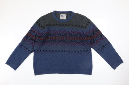 Mens UK Size XL Topman Blue Pullover Jumper