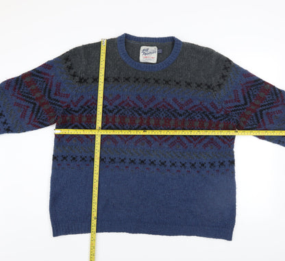 Mens UK Size XL Topman Blue Pullover Jumper