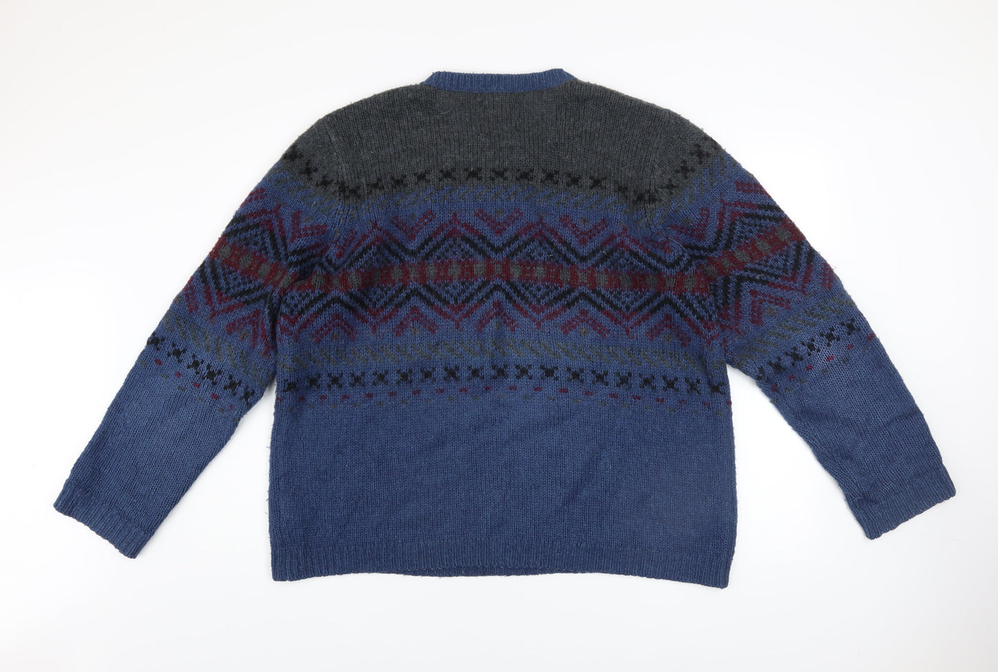 Mens UK Size XL Topman Blue Pullover Jumper