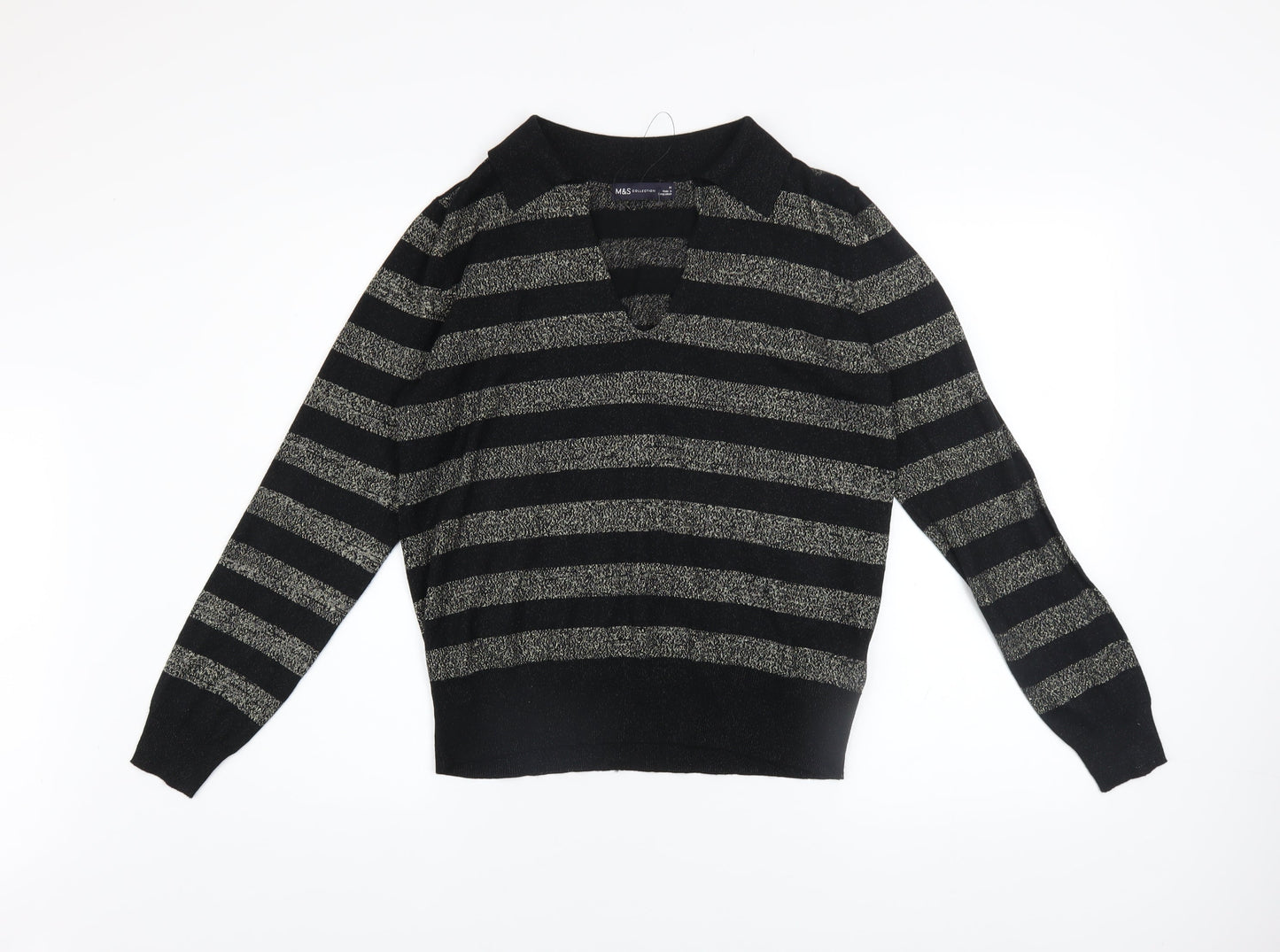 Womens UK Size M Marks and Spencer Black Pullover Jumper