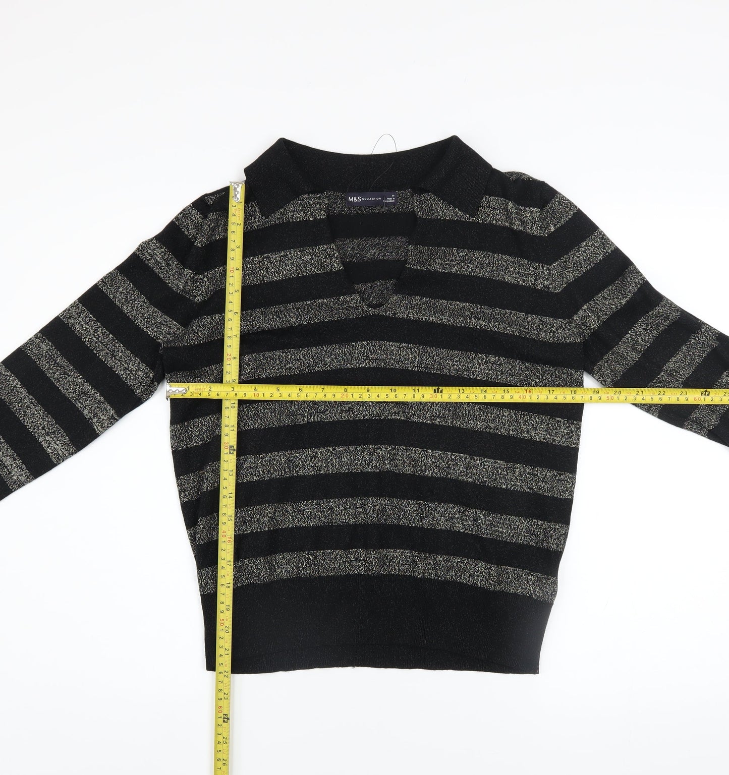Womens UK Size M Marks and Spencer Black Pullover Jumper