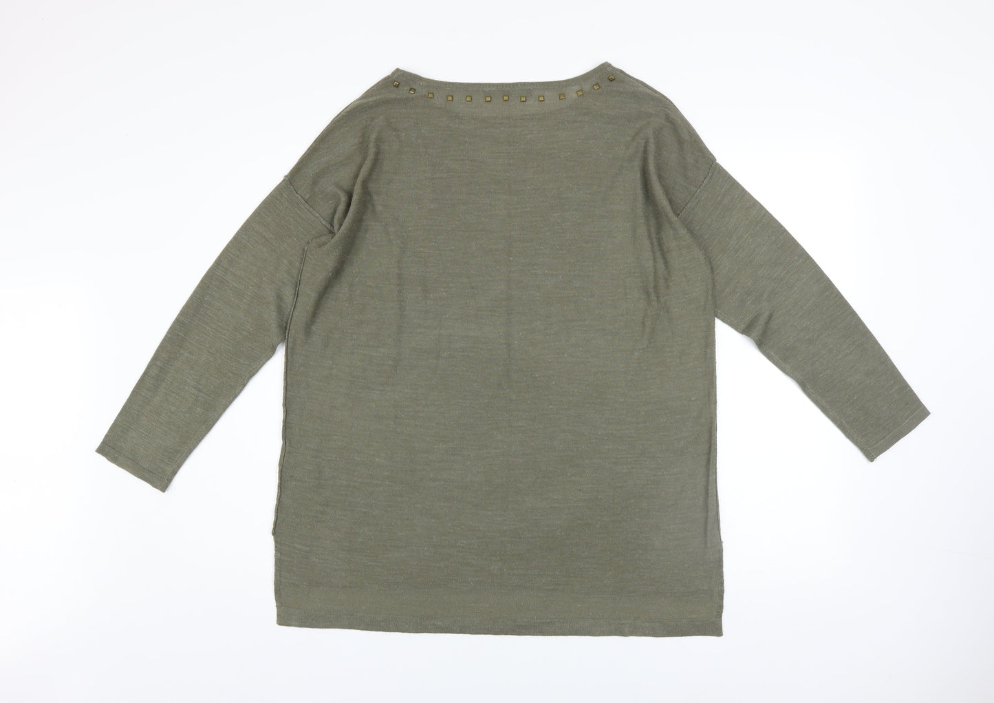 Womens UK Size 14 Marks and Spencer Green Pullover Jumper