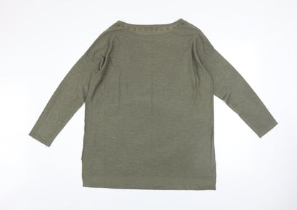 Womens UK Size 14 Marks and Spencer Green Pullover Jumper