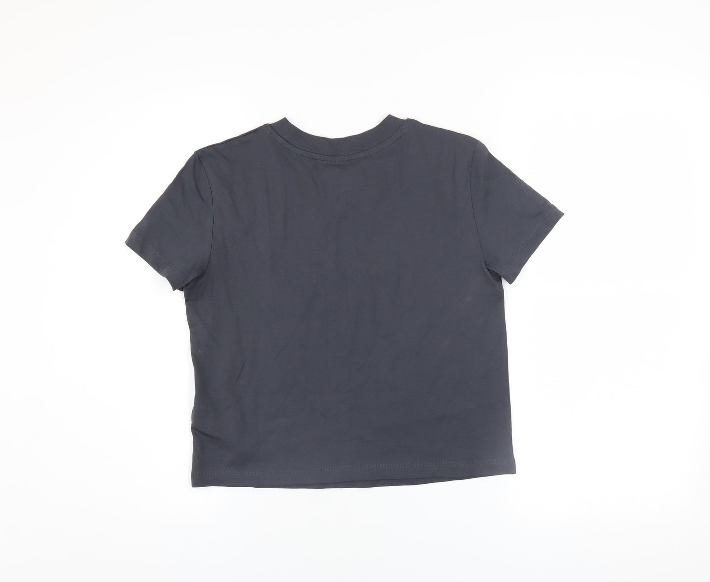 Womens UK Size XS Calvin Klein Jeans Black Cropped T-Shirt