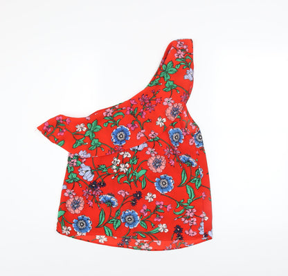 Womens UK Size 8 New Look Red Camisole Blouse