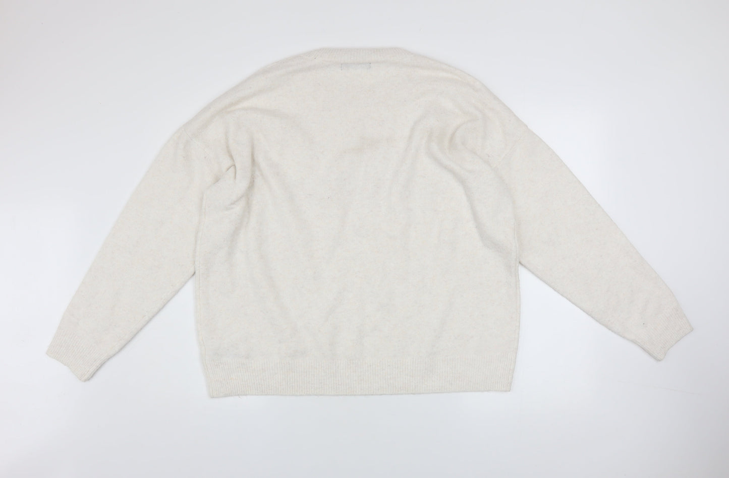 Womens UK Size XL Marks and Spencer Ivory Pullover Jumper