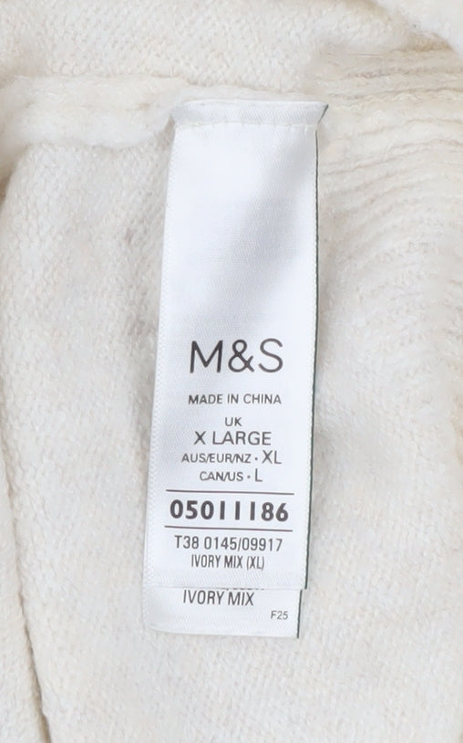 Womens UK Size XL Marks and Spencer Ivory Pullover Jumper