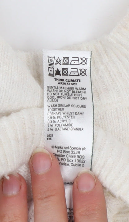 Womens UK Size XL Marks and Spencer Ivory Pullover Jumper