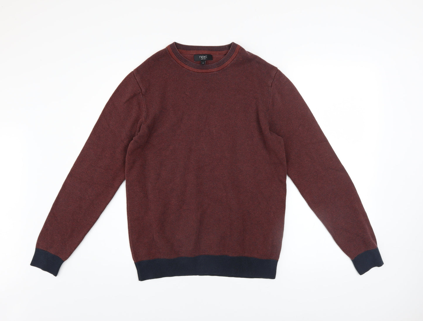 Mens UK Size M NEXT Red Pullover Jumper