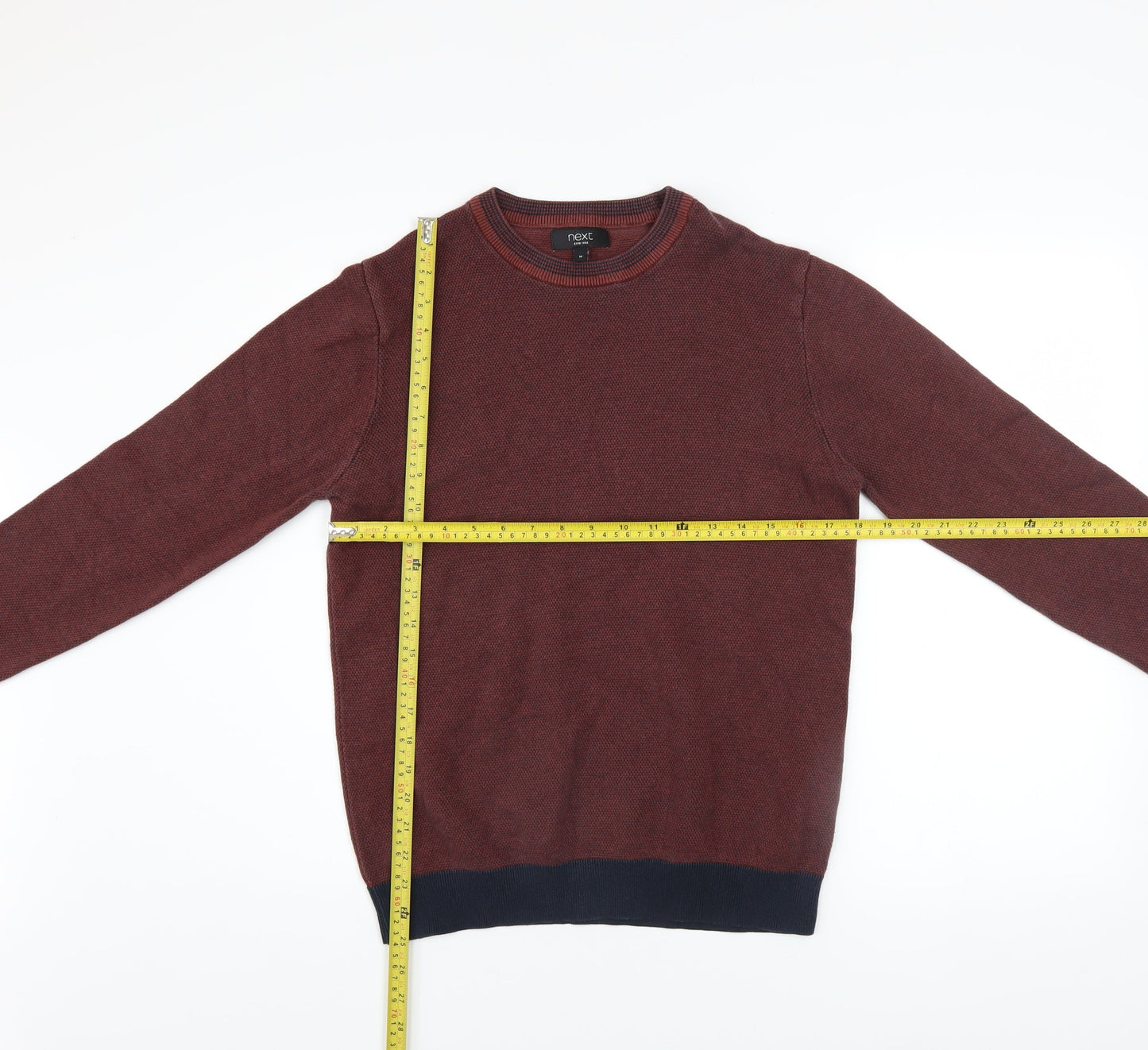 Mens UK Size M NEXT Red Pullover Jumper