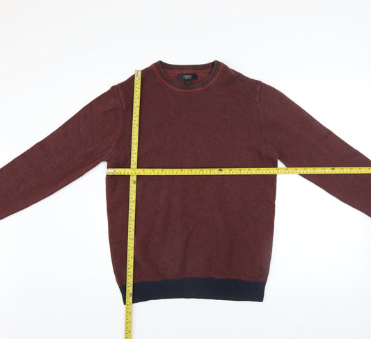 Mens UK Size M NEXT Red Pullover Jumper