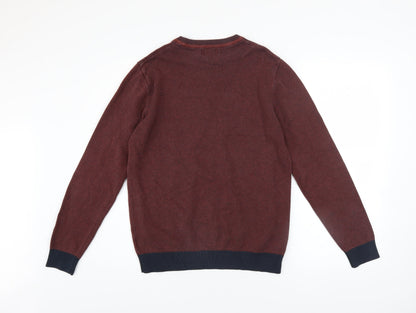 Mens UK Size M NEXT Red Pullover Jumper
