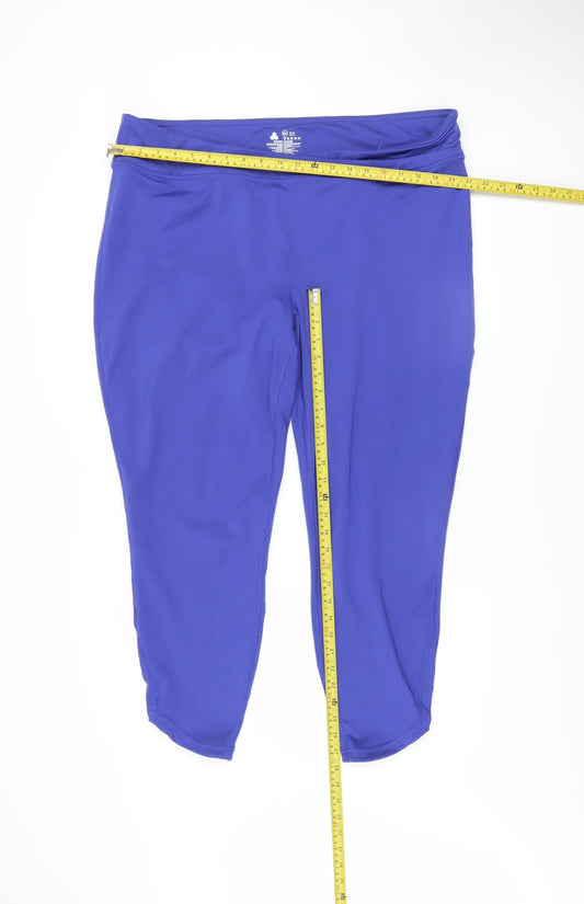 Womens UK Size XXL Dunnes Stores Slim Fit Capri Blue Leggings