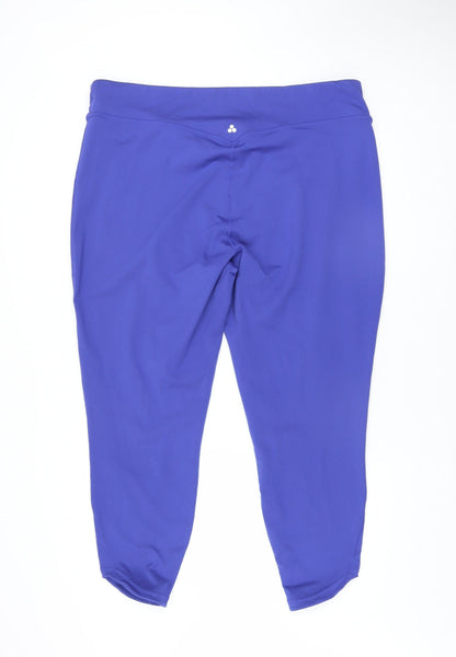 Womens UK Size XXL Dunnes Stores Slim Fit Capri Blue Leggings