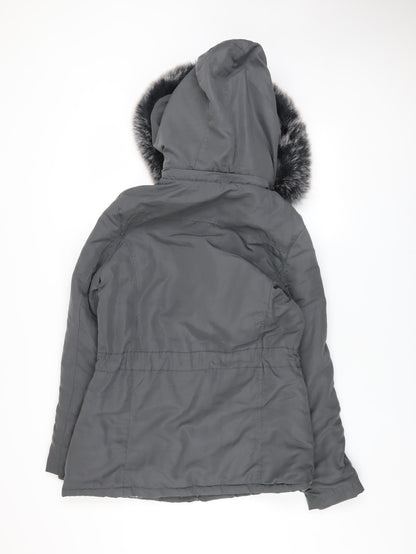 Womens UK Size S Hölstark Collection Grey Parka Coat