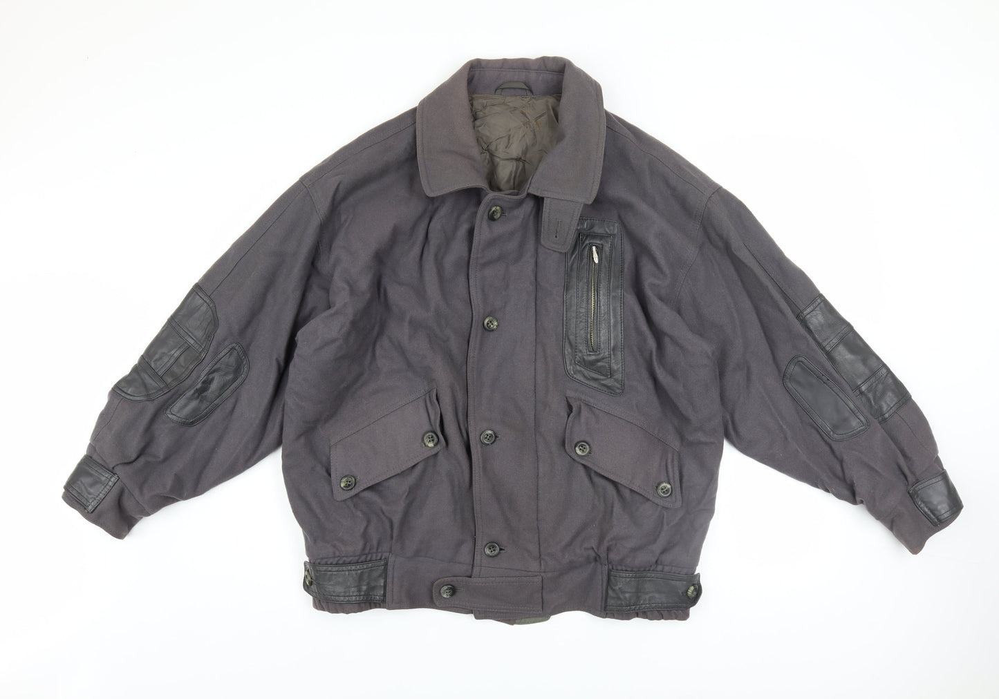 Mens UK Size 46 JS Styled in Italy Grey Bomber Jacket