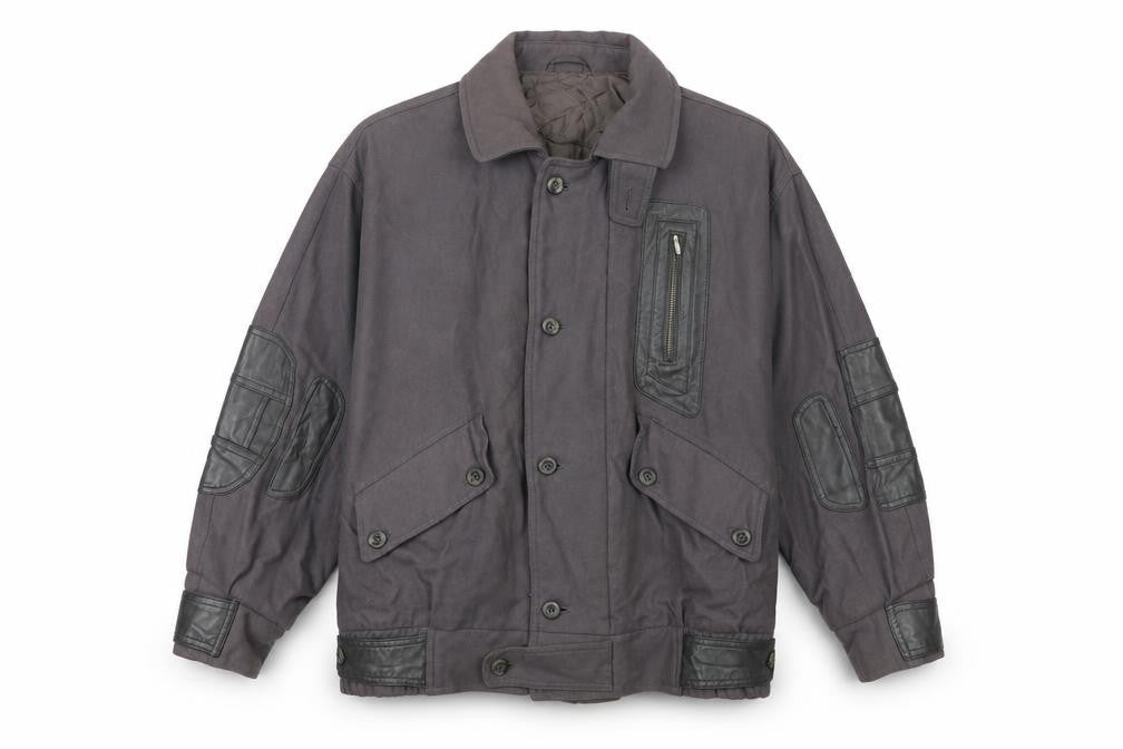 Mens UK Size 46 JS Styled in Italy Grey Bomber Jacket