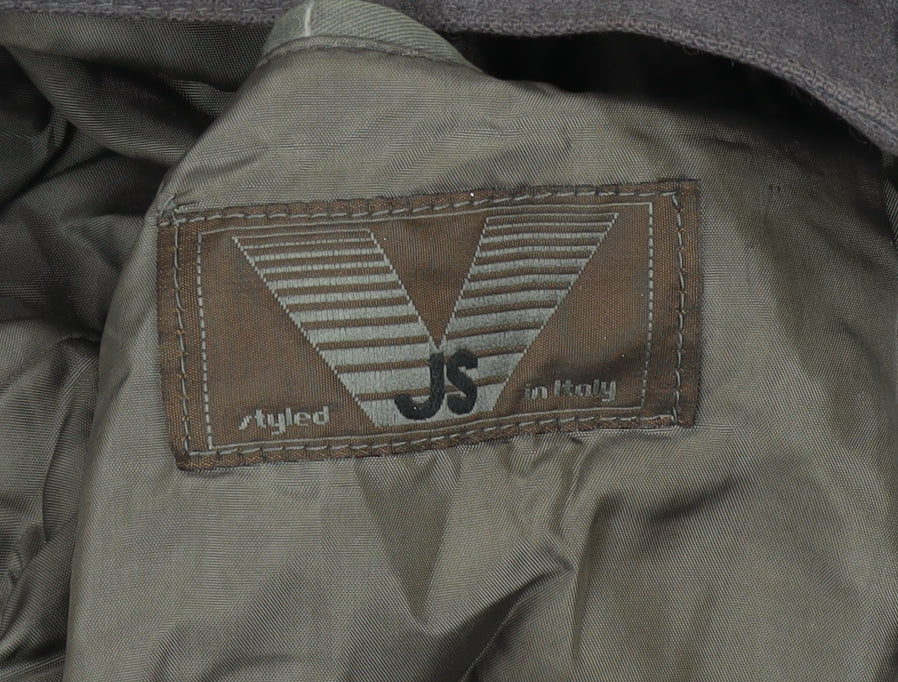 Mens UK Size 46 JS Styled in Italy Grey Bomber Jacket