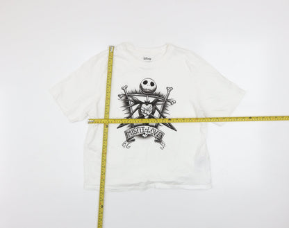 Womens UK Size S Disney at Primark White Basic T-Shirt