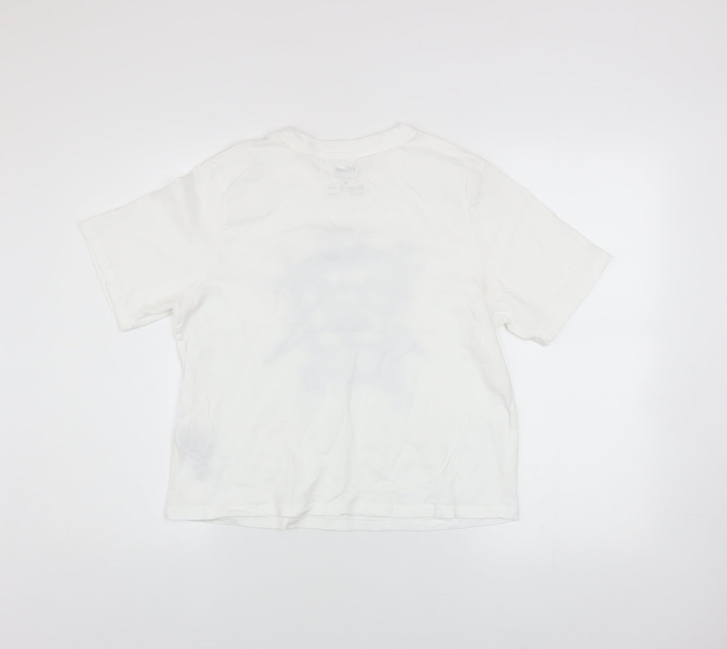 Womens UK Size S Disney at Primark White Basic T-Shirt