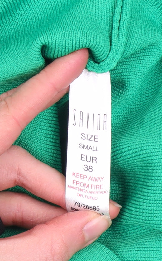 Womens UK Size 10 Savida Green Basic T-Shirt