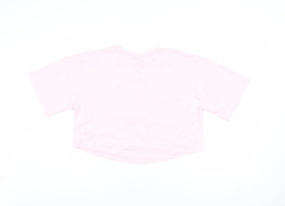 Womens UK Size XS Friends Pink Cropped T-Shirt