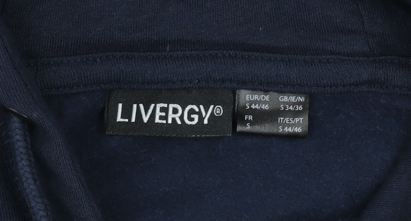 Mens UK Size S Livergy Blue Pullover Hoodie