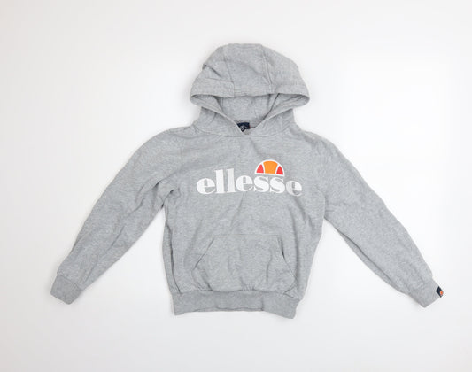 Girls UK Size 8-9 Years ellesse Grey Pullover Hoodie