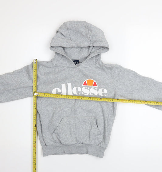 Girls UK Size 8-9 Years ellesse Grey Pullover Hoodie