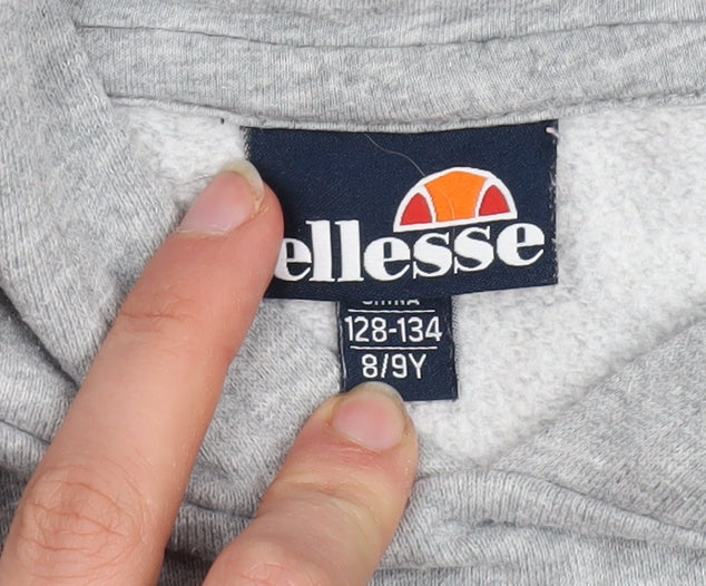 Girls UK Size 8-9 Years ellesse Grey Pullover Hoodie