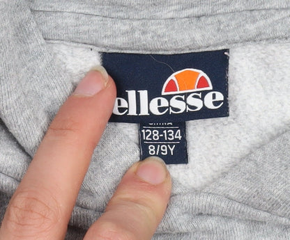 Girls UK Size 8-9 Years ellesse Grey Pullover Hoodie