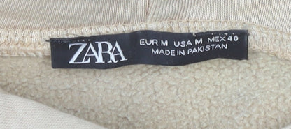 Womens UK Size 12 Zara Beige Pullover Hoodie