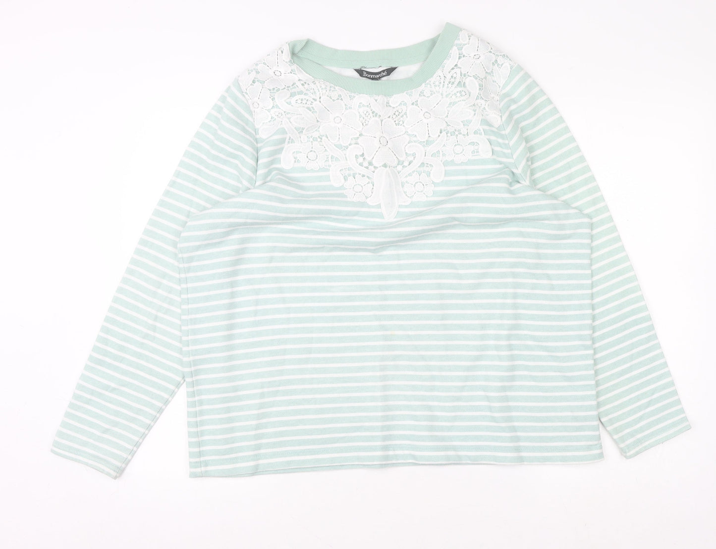 Womens UK Size 18 Bonmarché Green Pullover Jumper