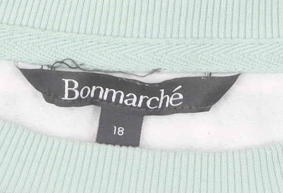 Womens UK Size 18 Bonmarché Green Pullover Jumper
