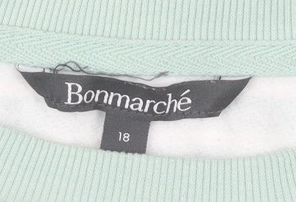 Womens UK Size 18 Bonmarché Green Pullover Jumper