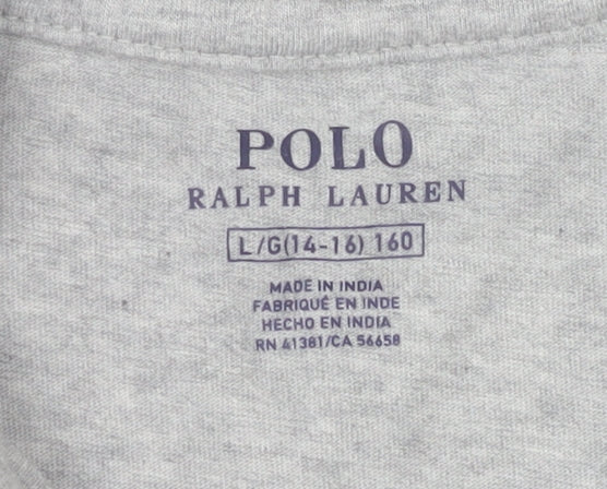 Boys UK Size 14-16 Years Ralph Lauren Grey Basic T-Shirt
