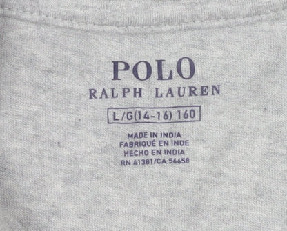 Boys UK Size 14-16 Years Ralph Lauren Grey Basic T-Shirt